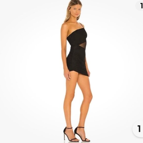 superdown Dresses & Skirts - Superdown Jerica Black Mesh Mini Dress Size Medium